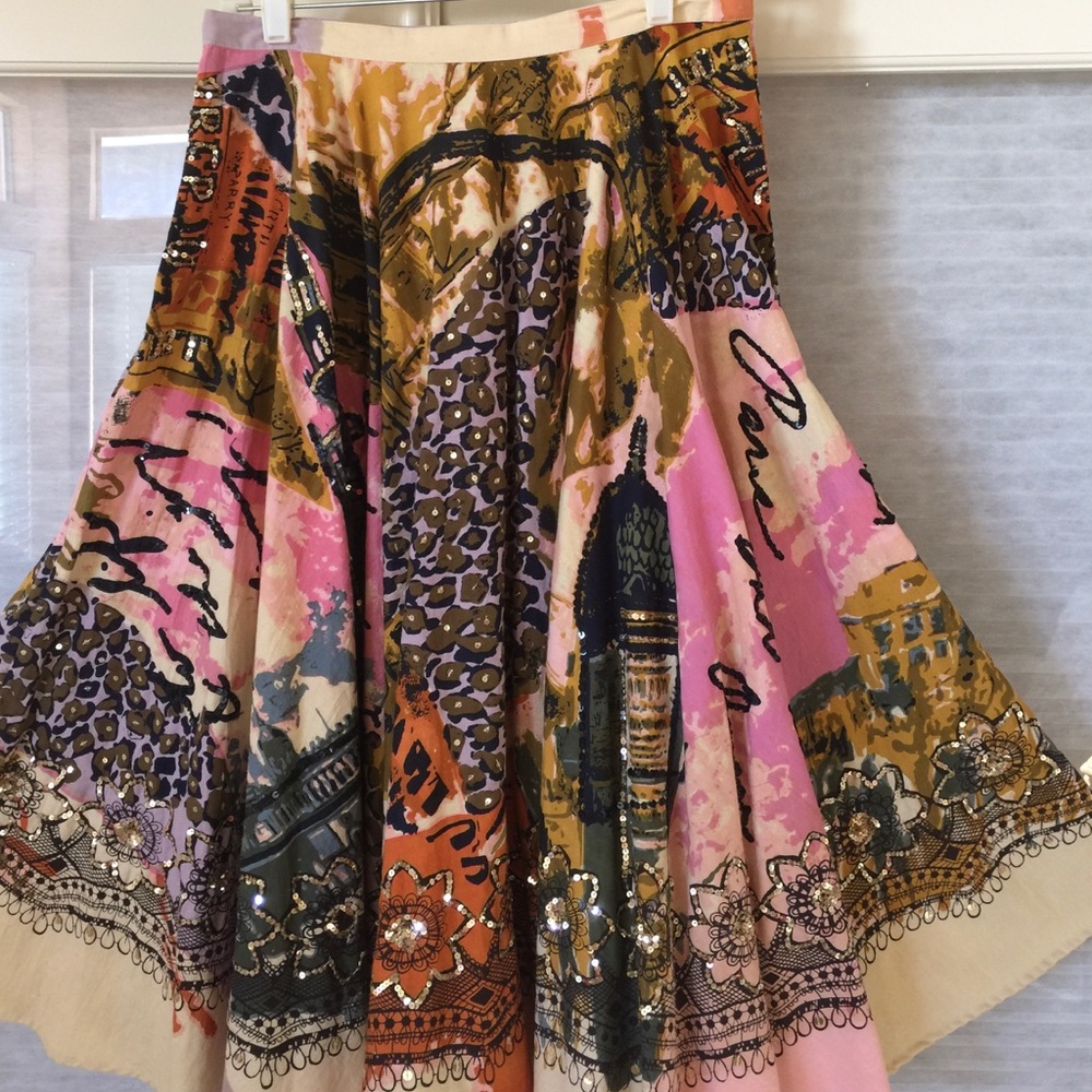 Full Circle Skirt with Sequins. French theme-fun!
